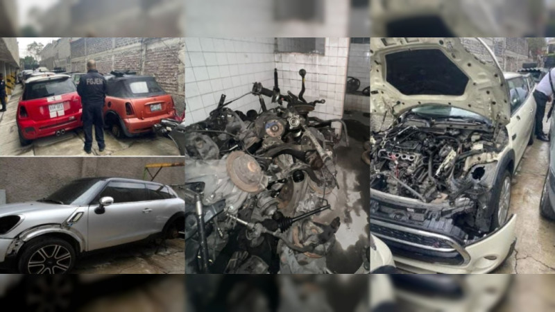 Fiscalía de Nezahualcóyotl desmantela banda dedicada al robo de Mini Coopers para refacciones: Tenían 25 autos en su poder 