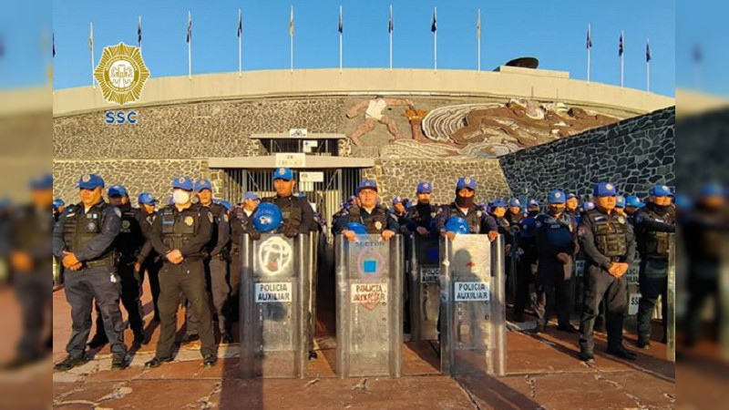 Despliegan operativo para partido Pumas contra León femenil en el Estadio Olímpico Universitario 