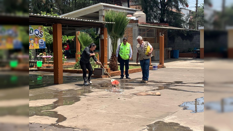 Colonias afectadas por lluvias en Morelia son atendidas por SSM 
