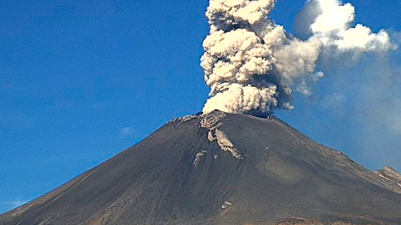 Alertan de caída de ceniza del Popocatépetl en la CDMX 