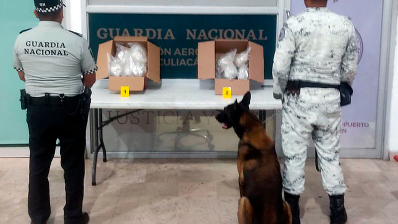 En aeropuerto de Culiacán, aseguran paquetes con droga sintética; serían enviadas a Chihuahua 