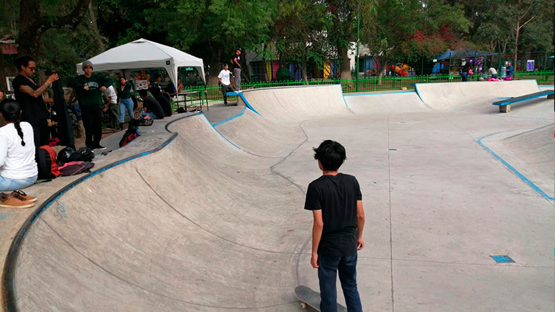 Inaugura Gobierno Municipal de Morelia primera etapa del Skatepark del Bosque Cuauhtémoc