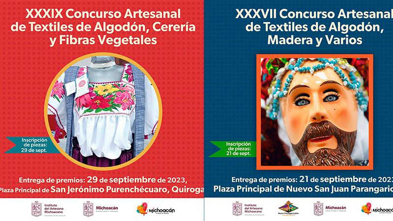 En septiembre, nueve concursos artesanales, nueve destinos para visitar: IAM