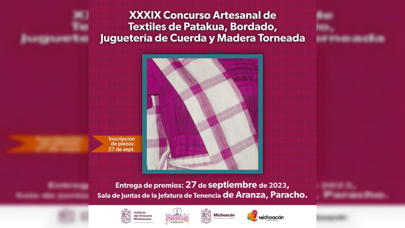 En septiembre, nueve concursos artesanales, nueve destinos para visitar: IAM