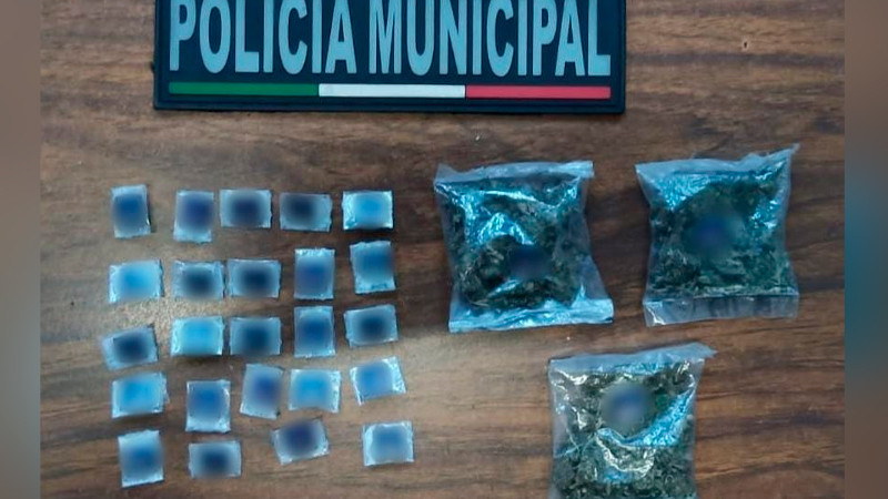 Detienen en Zamora, Michoacán a sujeto en posesión de drogas
