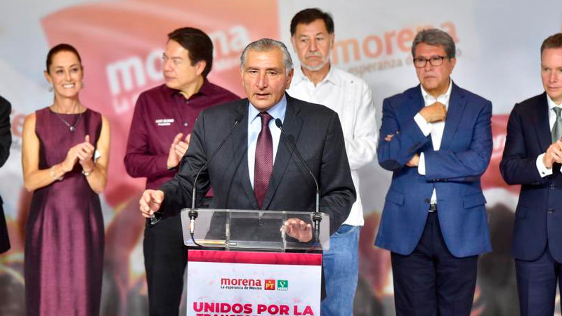 Proceso de Morena fue "una lección de entereza, de probidad y de compromiso", asegura Adán Augusto 