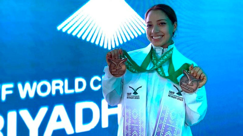 Mexicana sube al podio en Campeonato Mundial de Halterofilia 