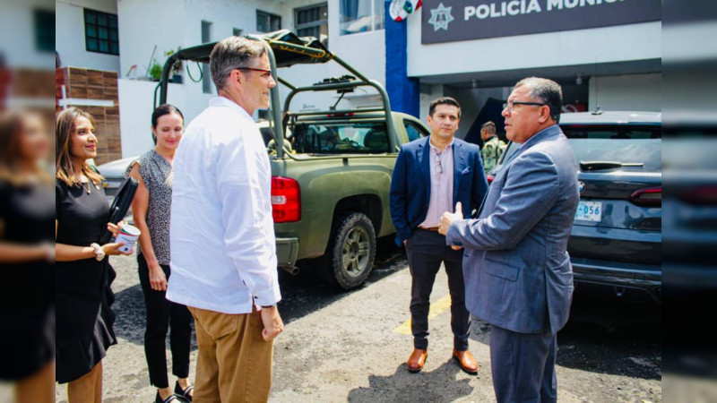 Embajada de Estados Unidos establece acuerdos de colaboración con la SSP de Uruapan