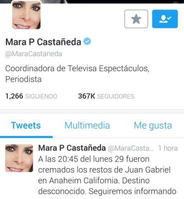 Los restos de Juan Gabriel ya fueron cremados  