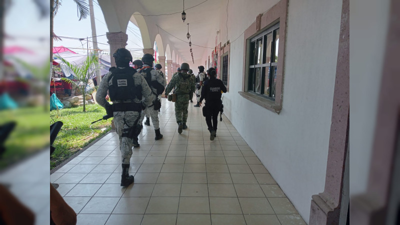 Seguridad en La Ruana, bajo control de fuerzas federales y estatales de seguridad