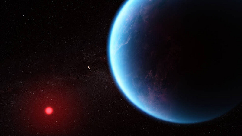 Telescopio James Webb descubre metano y dióxido de carbono en atmósfera del exoplaneta K2-18 b 