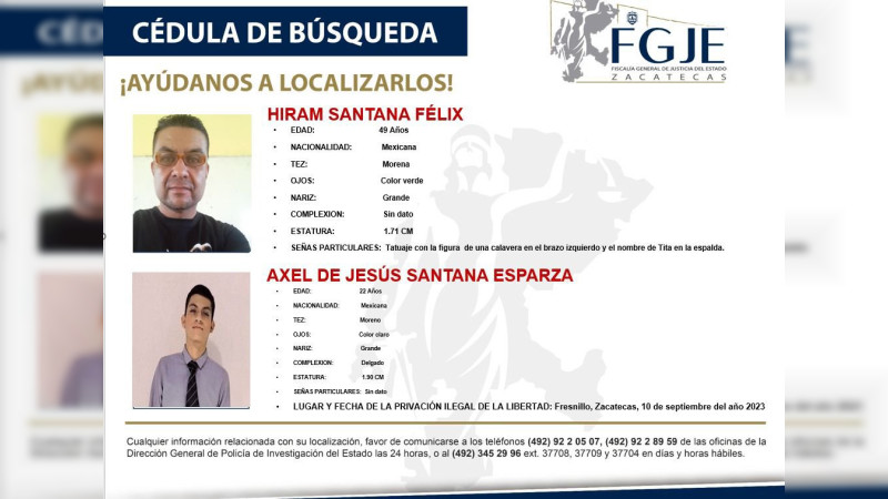 En Fresnillo, Zacatecas, confirmar secuestro de árbitro de baloncesto y de su hijo 