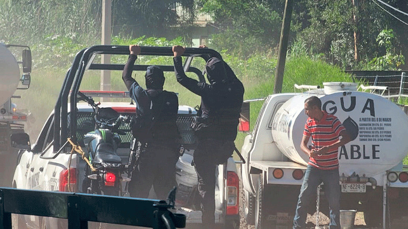 Agreden a balazos a elementos de la SSP en Jacona, Michoacán; al repeler muere un hombre y una mujer  