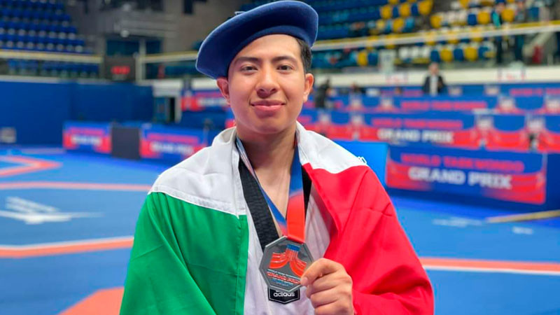 Luis Mario Nájera se alista para Mundial de Para Taekwondo; ganó plata en Grand Prix París 2023 