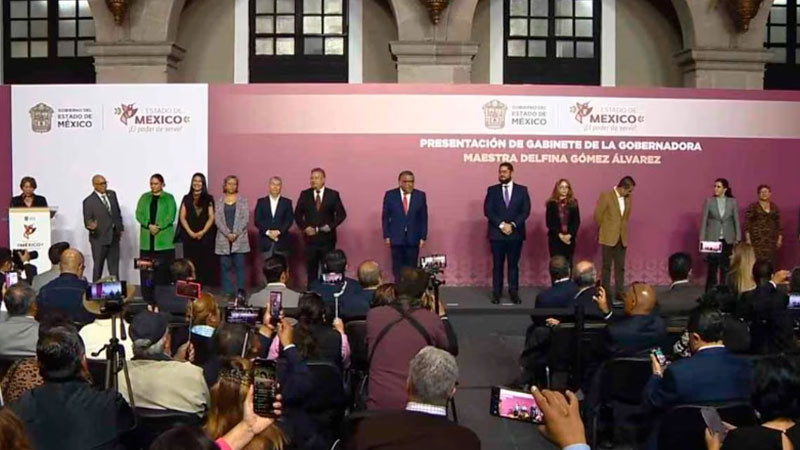 Delfina Gómez presenta a los integrantes de su gabinete para el Edomex