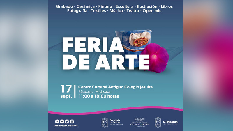 ¿Sin planes para este domingo?, visita la Feria de Arte en Pátzcuaro 