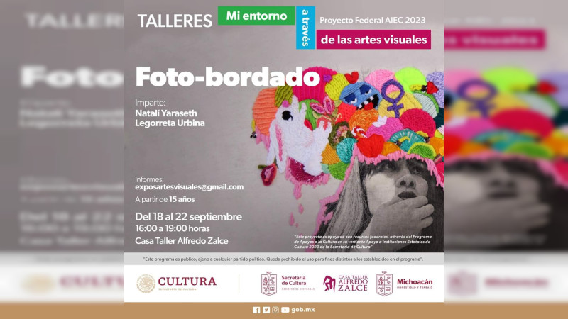 Ofrece Secum talleres gratuitos de foto bordado y cerámica