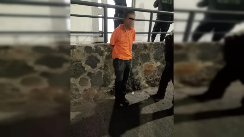 Policía Morelia detiene a sujeto que lesionó a una mujer de la tercera edad 