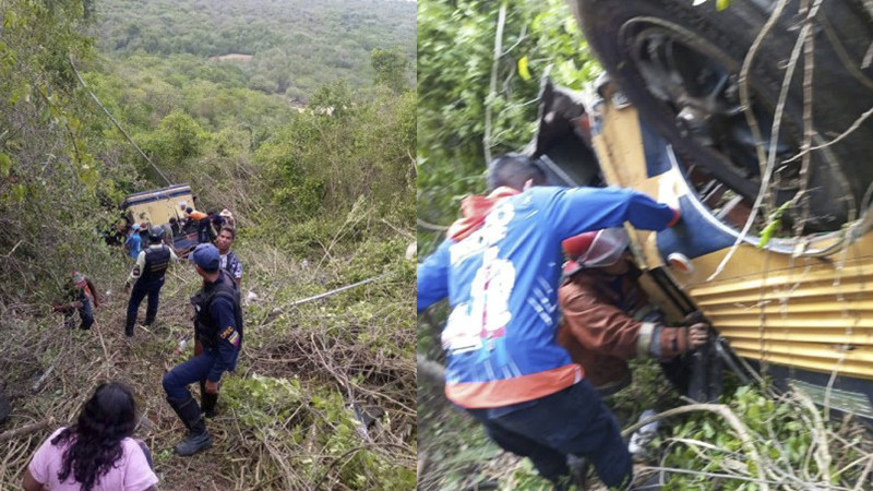 Dos menores entre las 24 víctimas fatales en accidente de autobús en Huancavelica, Perú 