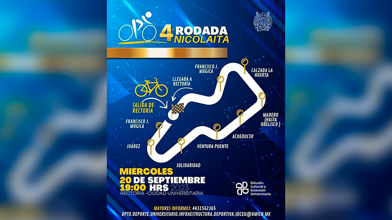UMSNH te presta bicicleta para participar en la rodada nicolaita  