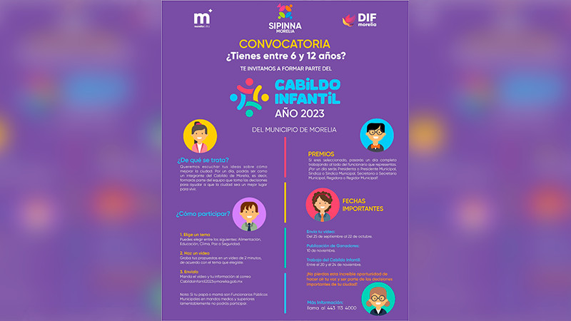 DIF Morelia abre ventana para que las propuestas del Cabildo Infantil 2023 sean escuchadas 