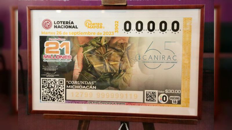 Devela Bedolla Billete de Lotería conmemorativo a "Las Corundas”