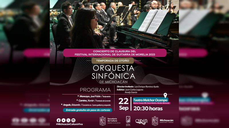 Osidem cerrará el Festival Internacional de Guitarra de Morelia 