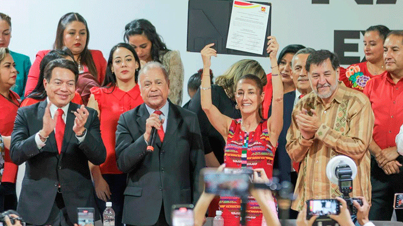 Claudia Sheinbaum recibe constancia del PT como Coordinadora Nacional de los Comités de Defensa de la 4T 