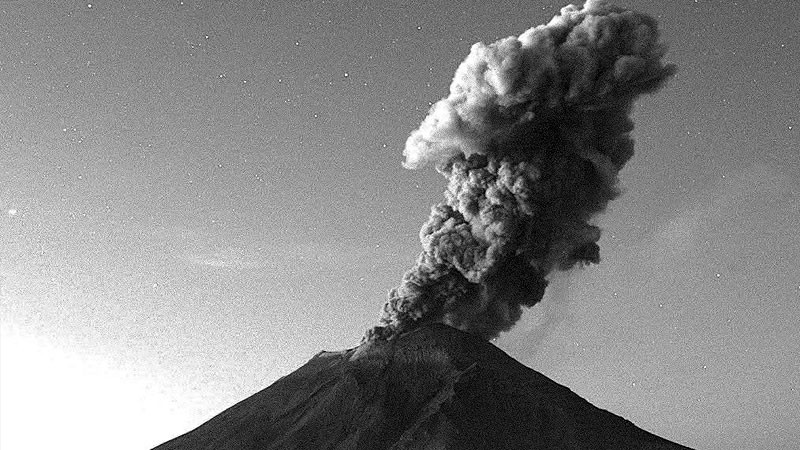 Popocatépetl registra 201 exhalaciones, acompañadas de gases volcánicos y en ocasiones de ceniza 