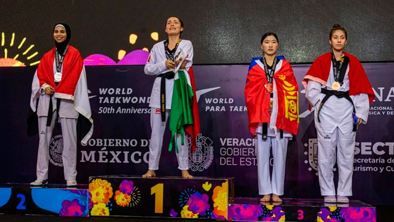 Jessica García logra oro histórico en Mundial de Para Taekwondo Veracruz 2023 