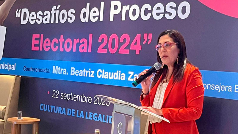 De la mano de la sociedad, INE afrontará desafíos del proceso electoral: Claudia Zavala 