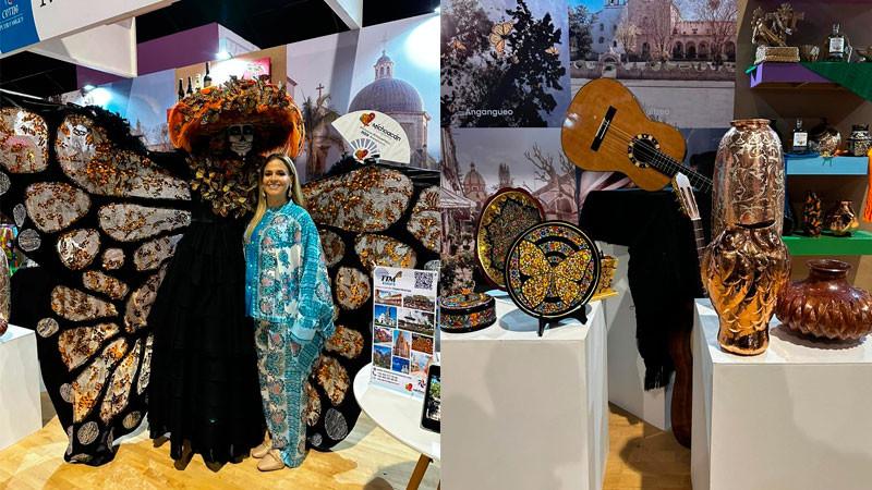 Michoacán promueve sus 10 Pueblos Mágicos en tianguis internacional 