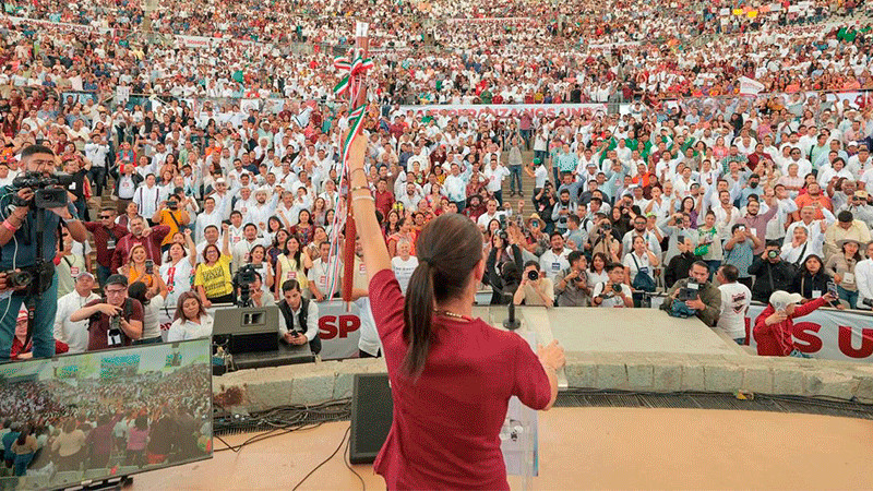 Claudia Sheinbaum  asegura que con la continuidad de la 4T buscan que gobiernos del PRI y PAN no regresen 