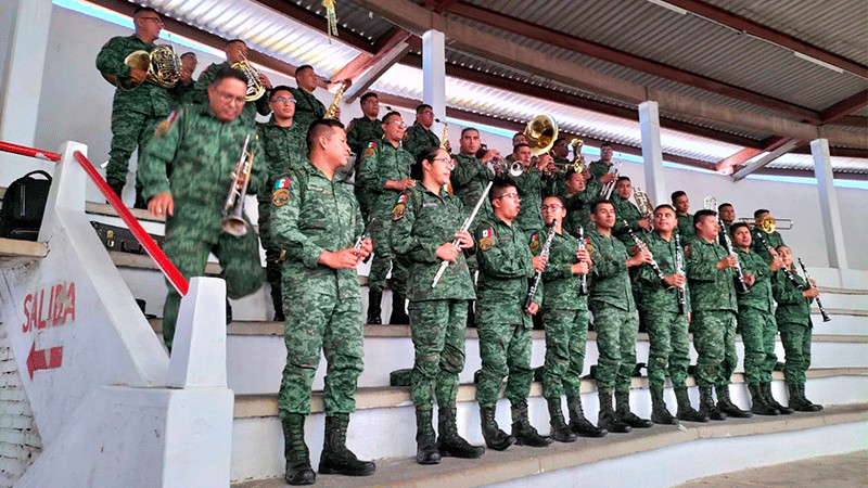 Banda de Música de la XII Región Militar, sorprende durante el 1er. Festival del Patrimonio Cultural 