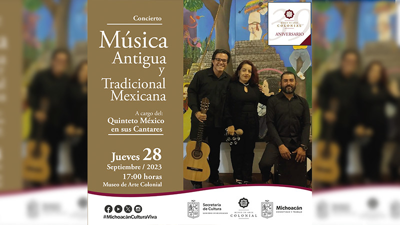 Museo de Arte Colonial celebrará 39 años con concierto de música mexicana 