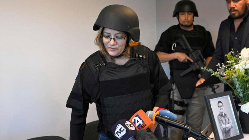 Denuncian atentado contra viuda de Fernando Villavicencio, el presidenciable asesinado en Ecuador 