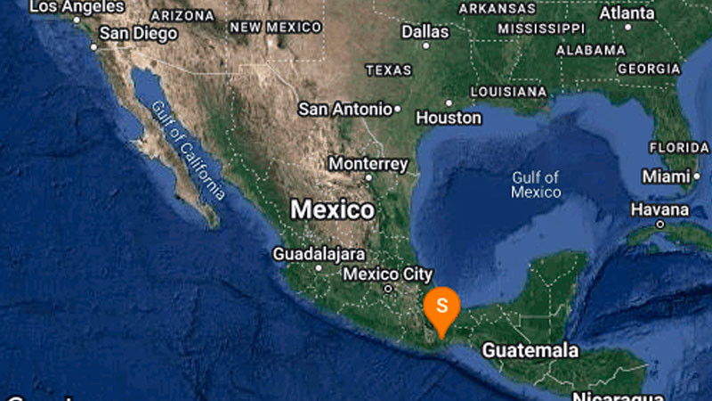 Se registra sismo de magnitud 4.5 en Tehuantepec, Oaxaca 