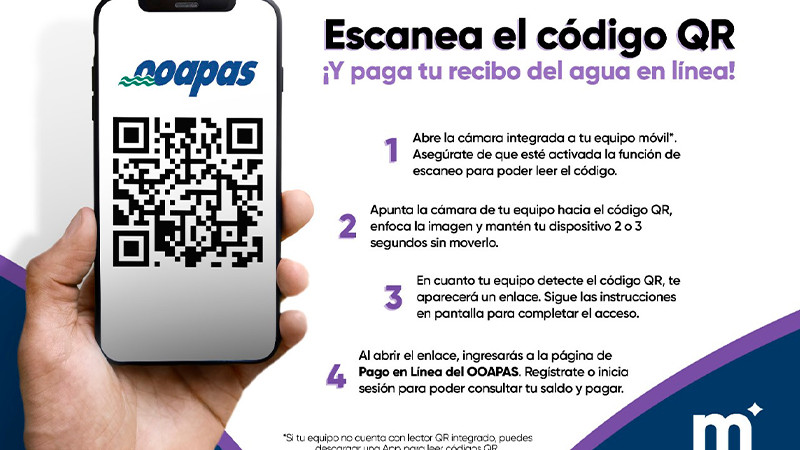 OOAPAS presenta opciones de pago para el sábado 30 de septiembre 