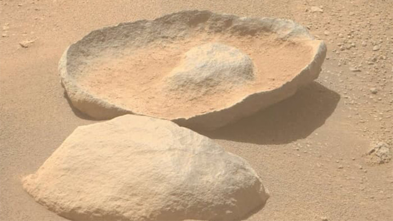  NASA: encuentran en Marte una roca con forma de sombrero mexicano en el Cráter Jezero 