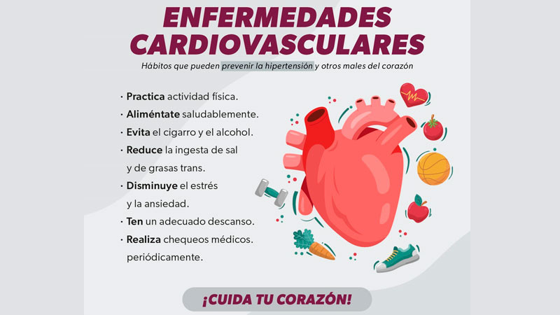 Cuida tu corazón para prevenir enfermedades cardiovasculares  