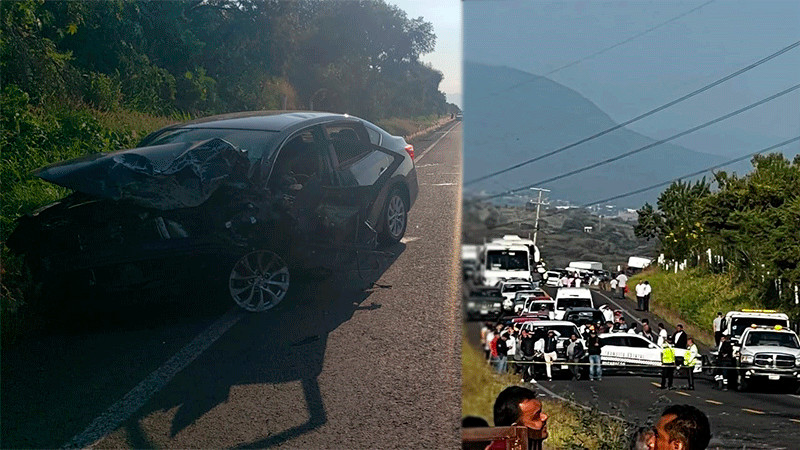 Dos personas pierden la vida tras accidente en la carretera Zamora-Morelia; hay cuatro lesionados 