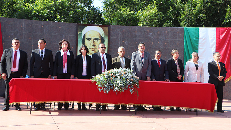 José Luis Téllez Marín, encabezo el acto conmemorativo del CCLVIII Aniversario del Natalicio de José María Morelos y Pavón