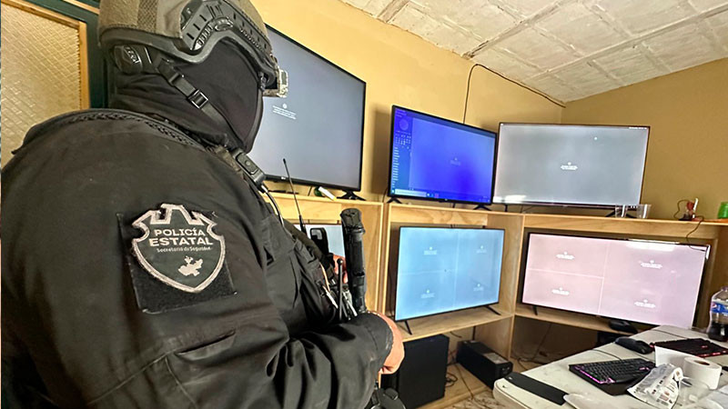 Autoridades de Jalisco aseguran dos centros de monitoreo clandestino en Teocaltiche