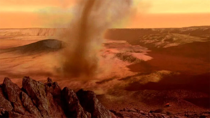 NASA descubre un tornado en Marte con la ayuda del Rover Perseverance