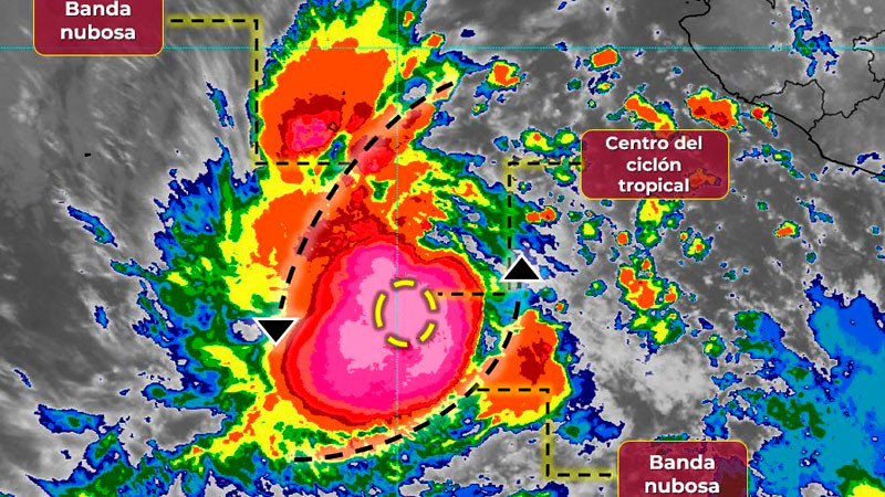 Tormenta tropical Lidia continúa moviéndose al sur de Baja California Sur 