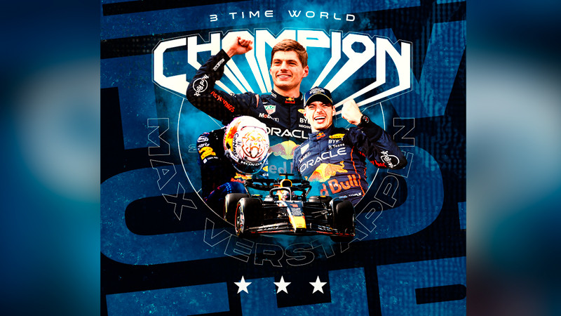 Por tercera vez consecutiva, Max Verstappen es campeón del mundo de F1 