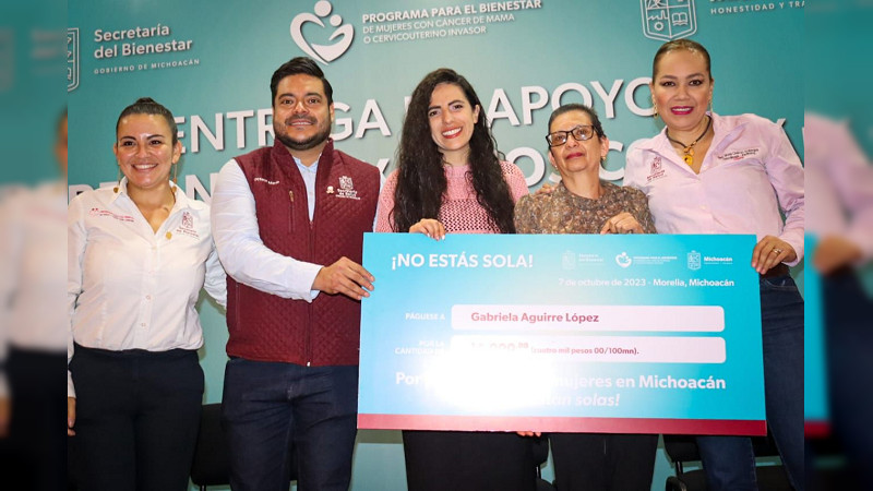 Entrega Sedebi en Morelia apoyos por 1.4 mdp a mujeres y menores con cáncer 