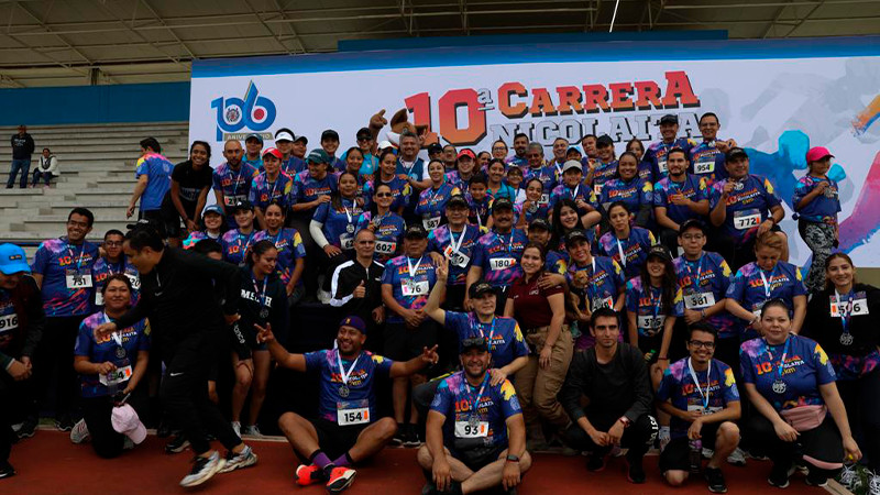 Más de mil 200 personas corren, trotan y caminan con la Carrera Nicolaita: se superan récords 