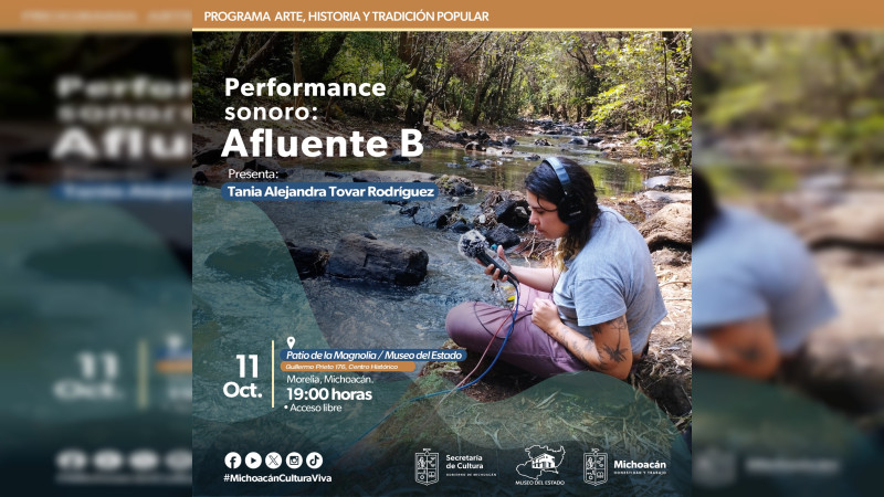 Presentarán performance sonoro del río Chiquito, en el Museo del Estado 