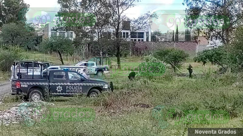 Localizan cadáver con huellas de violencia en predio Los Sabinos, en Morelia
